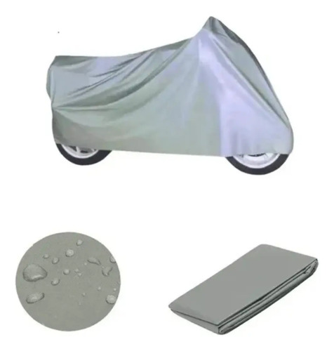 Funda Impermeable Cubierta Para Motocicleta Cubre Moto Gris — foto 3