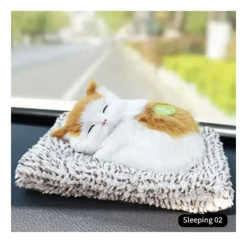 Gatito De Peluche Realista Gato Bebé Dormido Cute Adorno Varios — foto 5