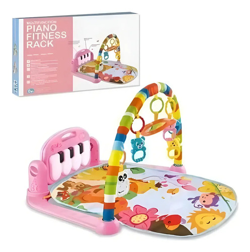 Gimnasio Para Bebes Alfombra Piano Con Sonido Rosado