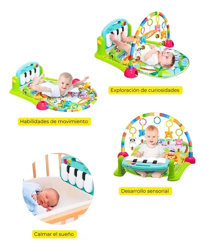 Gimnasio Para Bebes Alfombra Piano Con Sonido Rosado — foto 4