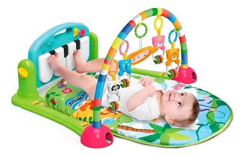 Gimnasio Para Bebes Alfombra Piano Con Sonido Verde