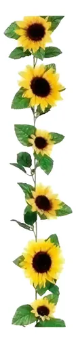 Girasol Amarillo Guirnalda  Artificial De 2mts Decoración  Amarillo