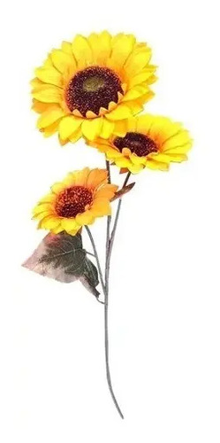 Girasol Flores Artificiales Decorativa Vara Individual 60cm