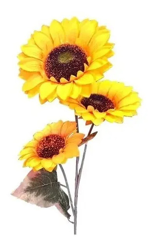 Girasol Flores Artificiales Decorativa Vara Individual 60cm — foto 2