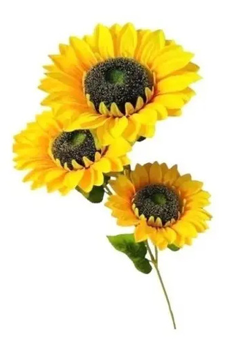 Girasol Flores Artificiales Decorativa Vara Individual 60cm — foto 3
