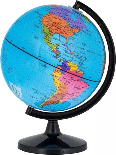 Globo Terraqueo Base 14.2cm Plastico Giratorio Genérica