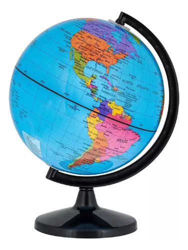 Globo Terráqueo Giratorio De Plástico Educación 18.2cm