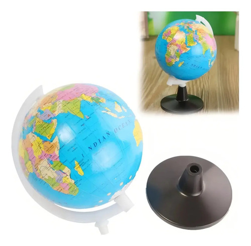 Globo Terráqueo Giratorio De Plástico Educación 18.2cm — foto 3