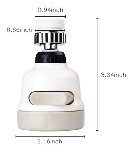 Grifo Movible Llave De Cocina Giratorio Lavaplatos Ajustable Blanco — foto 10