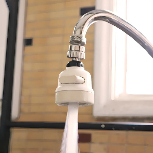 Grifo Movible Llave De Cocina Giratorio Lavaplatos Ajustable Blanco — foto 4