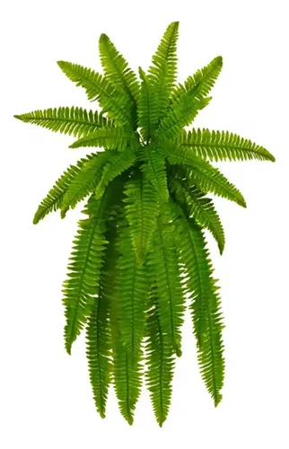 Helecho Colgante Flor Artificial Vara Frondosa Colgante Verde