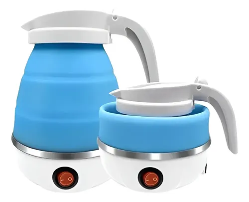 Hervidor Eléctrico Plegable De Silicona 600ml Blanco