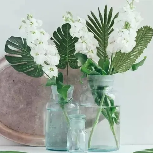 Hojas De Palmera Artificial Monstera Decoración  Verde — foto 3