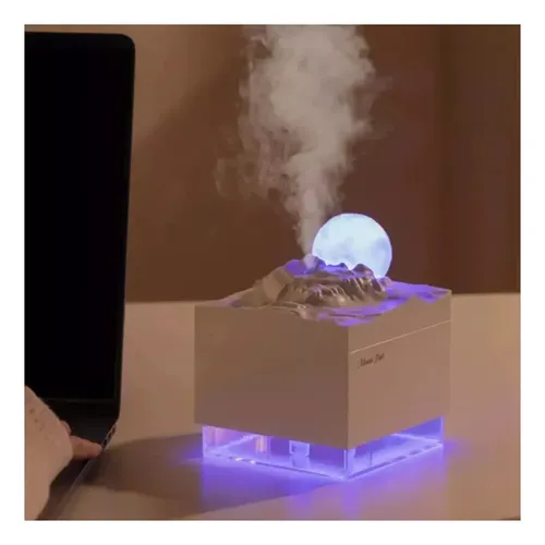 Humidificador De Aire Escritorio Luz Nocturna Niebla Usb Blanco — foto 3