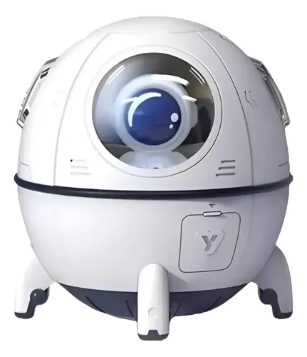 Humidificador De Nave Espacial Astronauta Lampara Luz Led Blanco