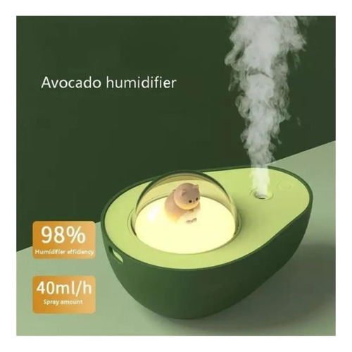 Humidificador Difusor Aromático Luz De Noche Diseño Palta Verde — foto 6