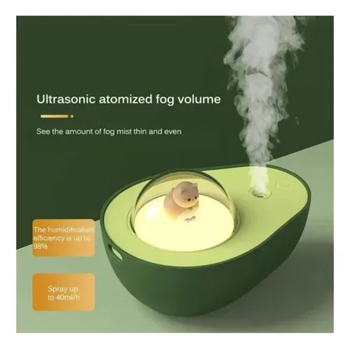Humidificador Difusor Aromático Luz De Noche Diseño Palta Verde — foto 7