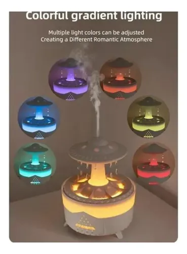 Humidificador Gotas De Agua Simulación Difusor Aroma Hogar Blanco — foto 5