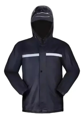 Impermeable Negro Reflectante Traje De Agua Negro Estandar