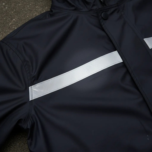Impermeable Negro Reflectante Traje De Agua Negro Estandar — foto 2