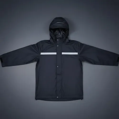 Impermeable Negro Reflectante Traje De Agua Negro Estandar — foto 4