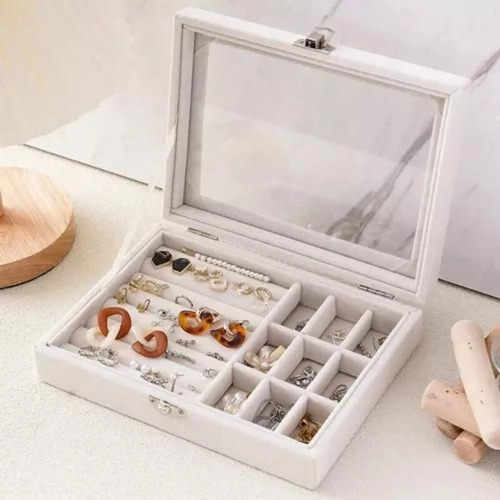 Joyero Exhibidor Organizador Joyas Estuche Portátil Viaje Varios — foto 2