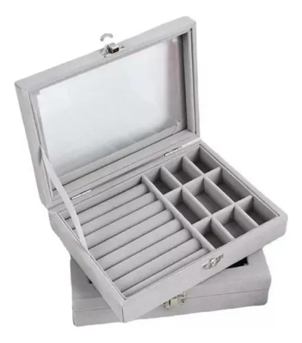 Joyero Exhibidor Organizador Joyas Estuche Portátil Viaje Varios — foto 5