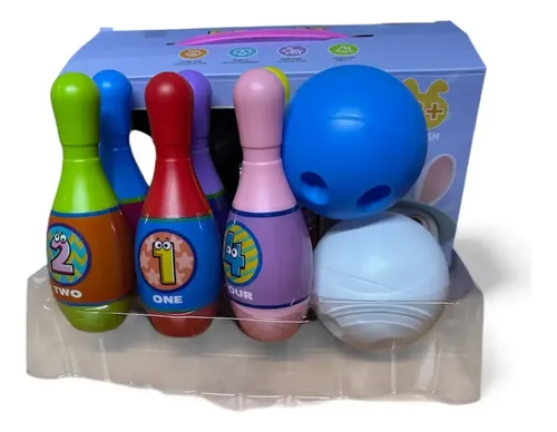 Juego Bowling Plástico Bebe 6 Bolos + 2 Pelotas Varios — foto 2