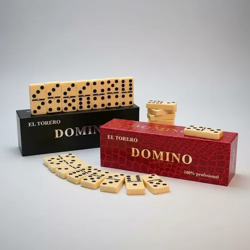 Juego De Dominó Caja Con Imán Diseño Deluxe 9mm — foto 3