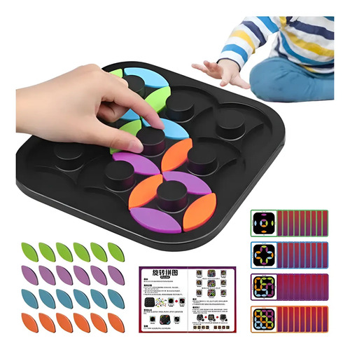 Juego De Lógica Rompecabezas De Colores Giratorio