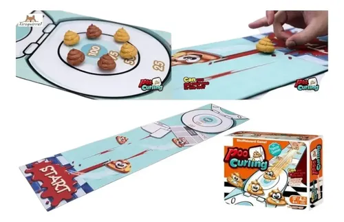 Juego De Mesa De Destreza Divertido Curling Poo — foto 3