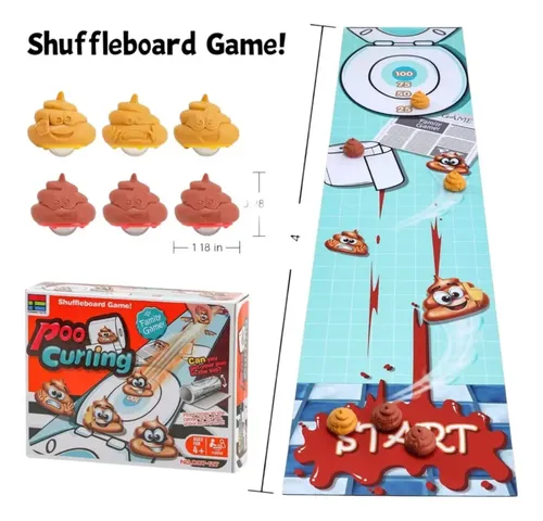 Juego De Mesa De Destreza Divertido Curling Poo — foto 4