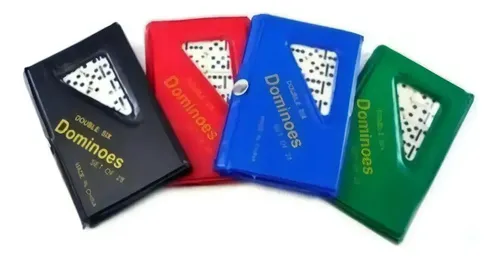 Juego De Mesa Domino 28 Piezas Con Estuche Colores