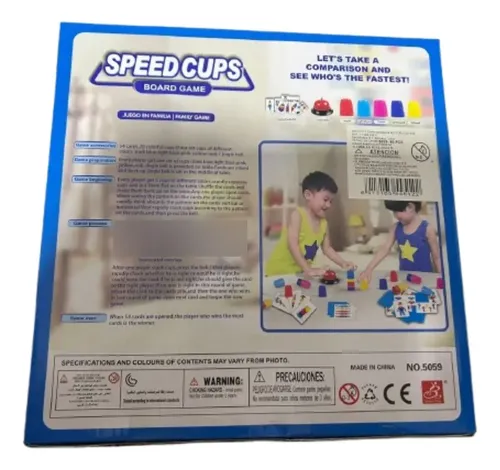 Juego De Mesa Familiar De Patrones Velocidad Y Vasos Varios — foto 2