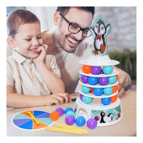 Juego De Mesa Pingüino Torre De Equilibrio — foto 6