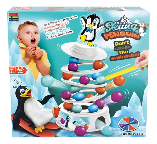 Juego De Mesa Pingüino Torre De Equilibrio Divertido