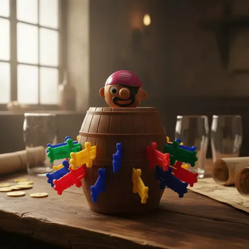 Juego De Mesa Pirata Saltarín Barril Juguete Infantil Niños