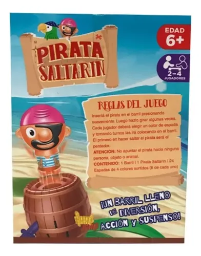 Juego De Mesa Pirata Saltarín Barril Juguete Infantil Niños — foto 9