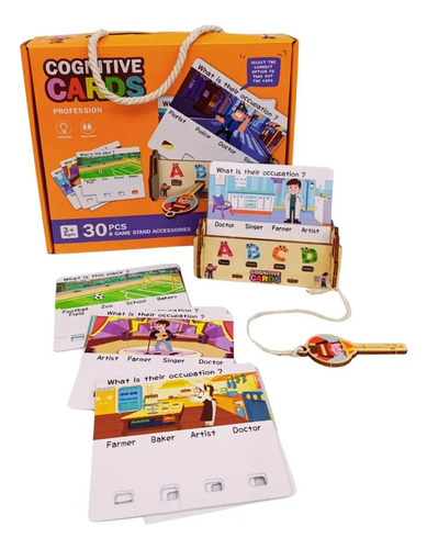 Juego De Mesa Tarjetas Cognitivas En Ingles 30 Pcs Educativo