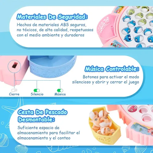 Juego De Pesca Magnético Interactivo Para Niños Con Música — foto 5