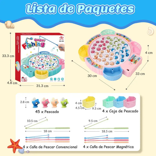 Juego De Pesca Magnético Interactivo Para Niños Con Música — foto 9