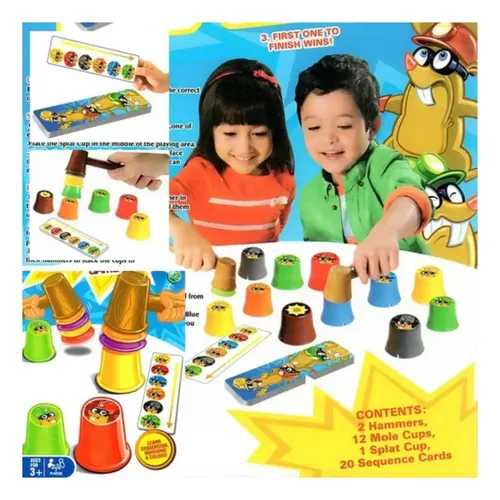 Juego Familiar Stack A Mole De Tazas Para Apilar Topitos — foto 3