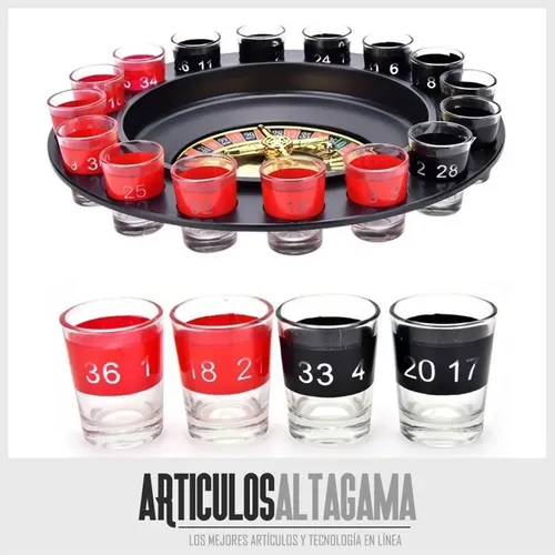Juego Fiestas Ruleta Rusa Estilo Casino Beber Shots 16 Copas — foto 12