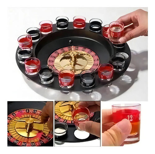 Juego Fiestas Ruleta Rusa Estilo Casino Beber Shots 16 Copas — foto 8