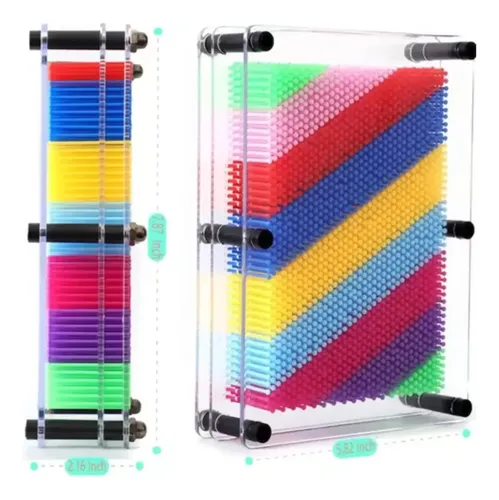 Juego Sensorial Figura 3d Pinart Didáctico Pin Art Multicolor — foto 2