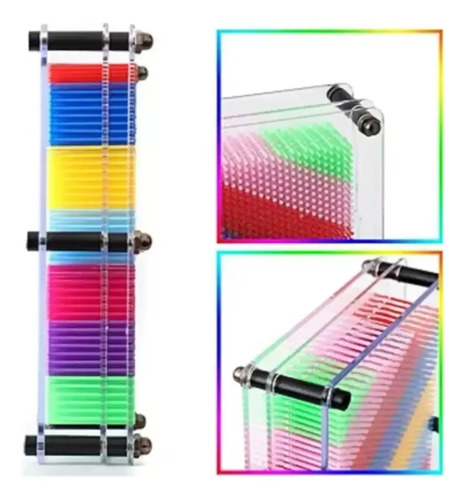 Juego Sensorial Figura 3d Pinart Didáctico Pin Art Multicolor — foto 3