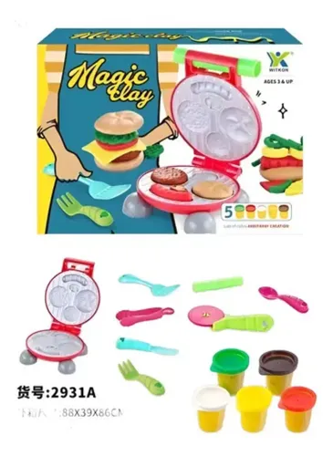 Juegos De Masas Y Plastilinas Para Niños Multicolores Comida Rapida