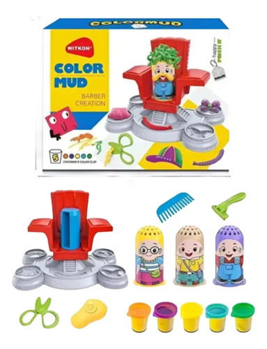 Juegos De Masas Y Plastilinas Para Niños Multicolores Peluquería