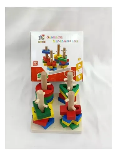 Juegos Geométricos Para Niños Cuádruple Motricidad Fina Multicolor — foto 2