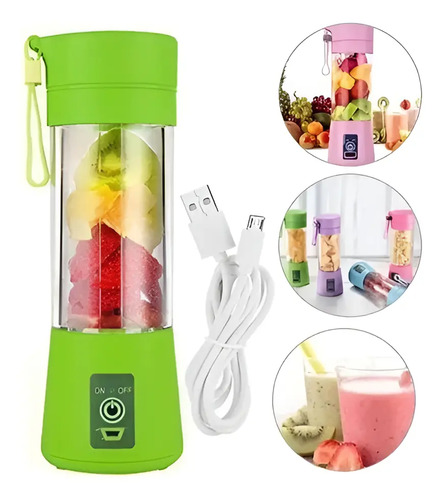 Juguera Licuadora Batidora Portátil Usb Recargable 380ml